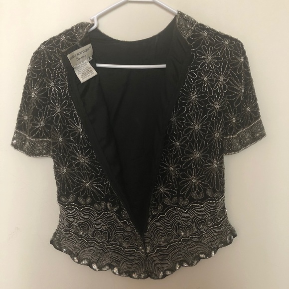 perfect condition full-zip beaded top - Picture 4 of 8